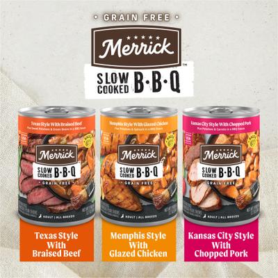 Alimento húmedo para perros sin cereales Slow Cooked BBQ Variety Pack, lata de 12.7 oz, caja de 12
