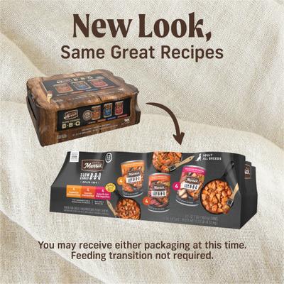 Alimento húmedo para perros sin cereales Slow Cooked BBQ Variety Pack, lata de 12.7 oz, caja de 12