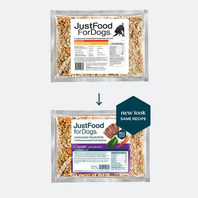 Alimento fresco para perros de grado humano congelado, bajo en proteínas, Veterinary Diet Renal Support, bolsa de 18 oz, caja de 7