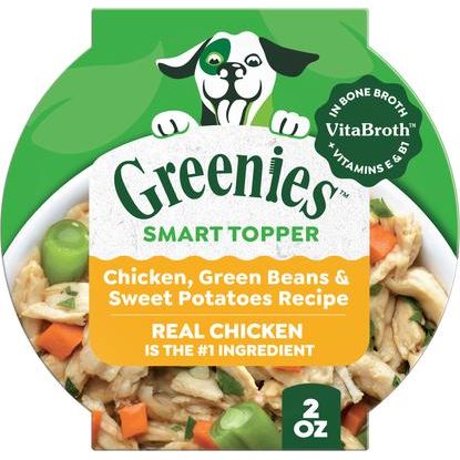 Smart Topper - Alimento húmedo para perros con pollo, judías verdes y carne de res, mezcla de alto contenido proteico e inmunitario, bandeja de 56 g, caja de 20 unidades