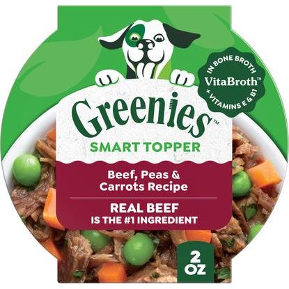 Smart Topper - Alimento húmedo para perros con pollo, judías verdes y carne de res, mezcla de alto contenido proteico e inmunitario, bandeja de 56 g, caja de 20 unidades