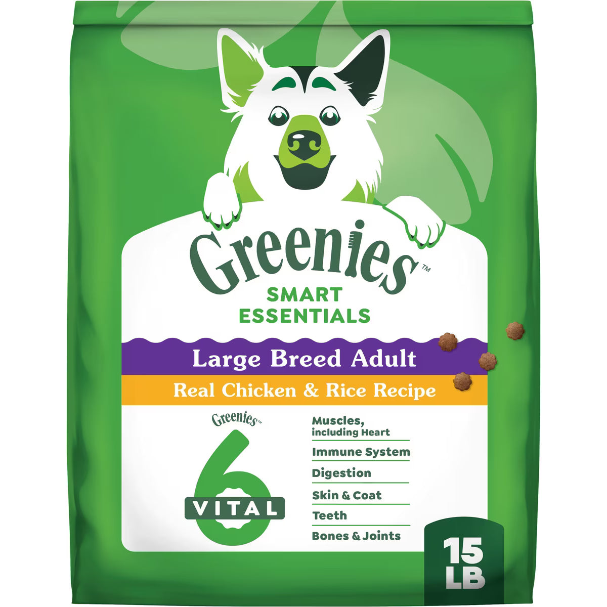 Alimento Seco para Perros Adultos de Razas Grandes, alto contenido proteico, pollo real y arroz