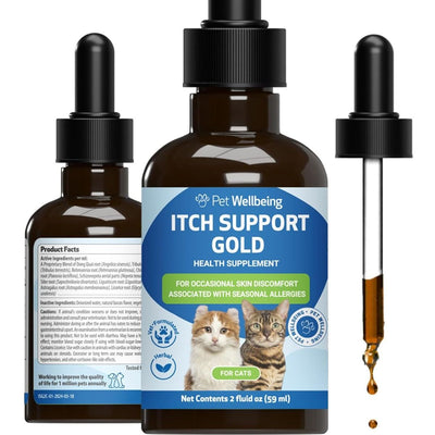 REV Itch Support GOLD Liquid Allergy Supplement for Cats. 60 ml. - Pet Wellbeing