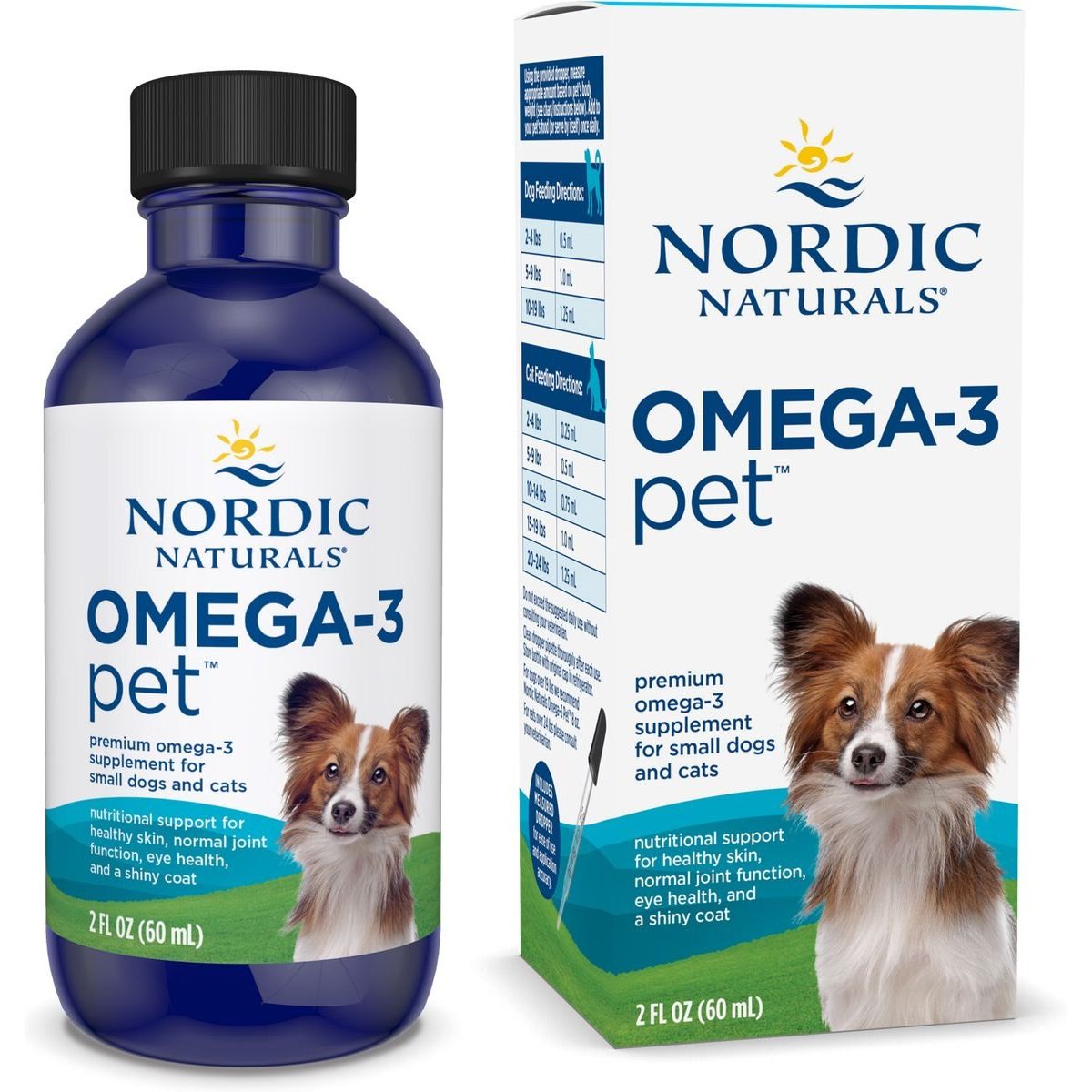 Omega-3 Pet Liquid Supplement para Gatos y Perros Pequeños. 60 ml. - Nordic Naturals