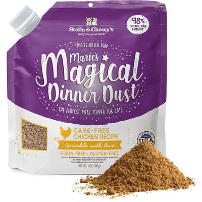 Marie's Magical Dinner Dust Cage Free Chicken Recipe Freeze-Dried Raw Cat Food. 200 g.