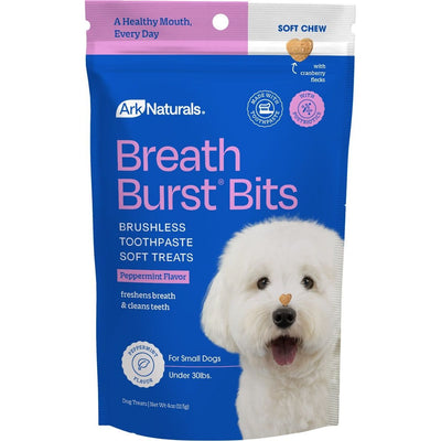 Breath Bursts Peppermint Bits Dental Treats, tamaño Pequeño. 115 g. - Ark Naturals