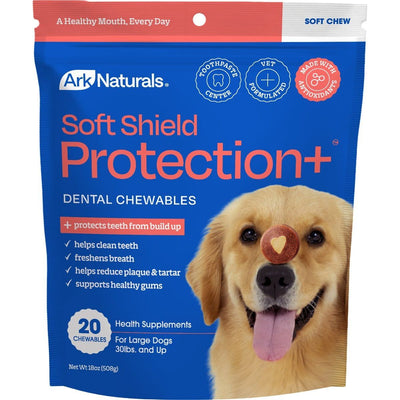 Soft Shield Protection+ Brushless Toothpaste Dental Chews, tamaño Grande. 510 g. - Ark Naturals