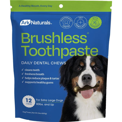 Brushless Toothpaste Dental Chews, tamaño X-Large. 680 g. - Ark Naturals