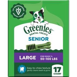 Aging Care Natural Large Dental Dog Treats, 17 count