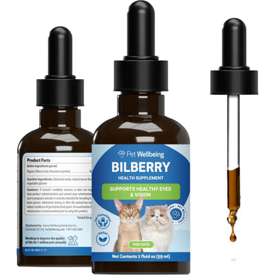 REV Bilberry Supports Healthy Vision & Capillaries Liquid Supplement for Cats, sabor Tocino. 60 ml. - Pet Wellbeing