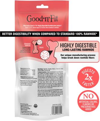 Long-Lasting Large Rolls Venison Rawhide Chew Dog Treats, 2 count