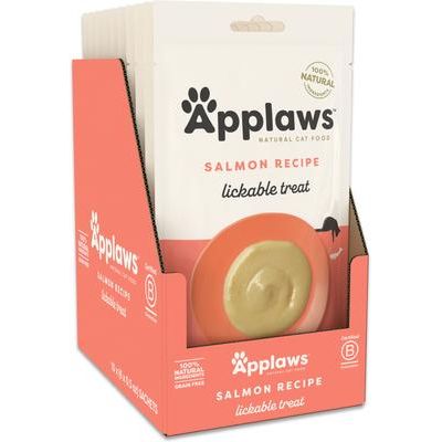 Golosinas para lamer de puré de salmón para gatos, tubo de 0.5 oz, 60 unidades