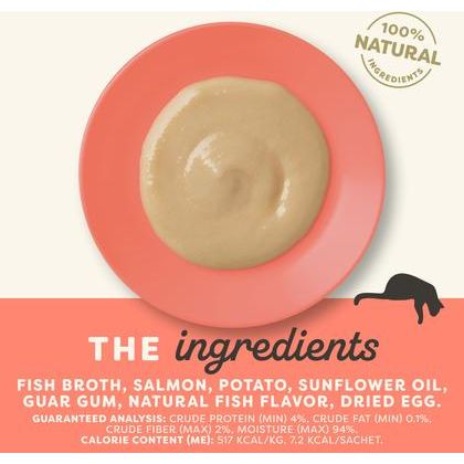 Golosinas para lamer de puré de salmón para gatos, tubo de 0.5 oz, 60 unidades