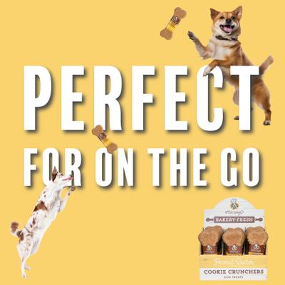 Galletas crujientes de mantequilla de maní para perros, 24 unidades