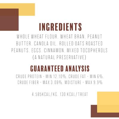 Galletas crujientes de mantequilla de maní para perros, 24 unidades