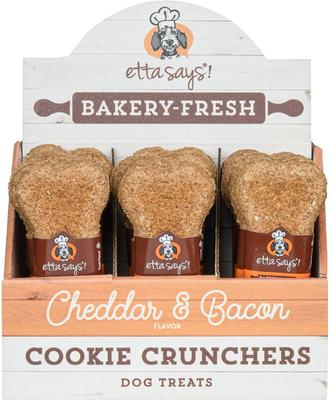 Galletas crujientes de queso cheddar y tocino para perros, 24 unidades