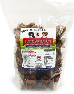 Premios de entrenamiento para perros deshidratados con alto contenido proteico Lamb Crunchers, bolsa de 7 oz