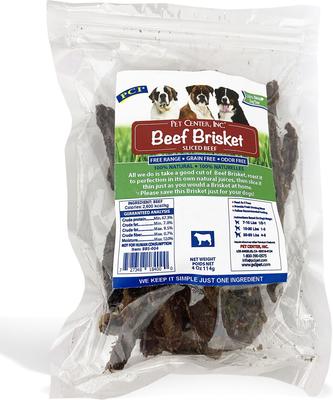 Adult High-Protien Beef Brisket Dog Treats, 4-oz bag