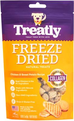 Chicken & Sweet Potato with Collagen Freeze-Dried Dog Treats, 3-oz cube