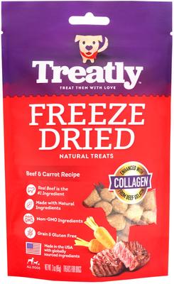 Beef & Carrot with Collagen Freeze-Dried Dog Treats, 3-oz cube