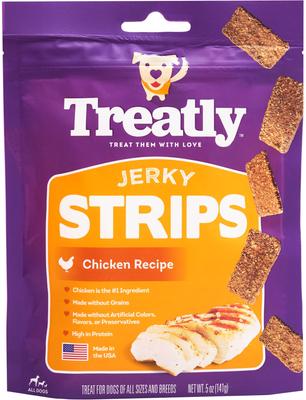 Chicken Flavor Jerky Strips Dog Treats, 5-oz bag