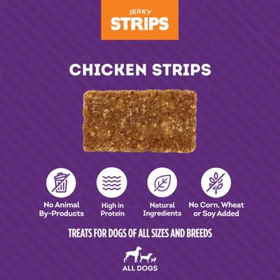 Chicken Flavor Jerky Strips Dog Treats, 5-oz bag