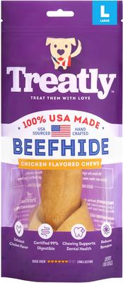 USA Beefhide Bones 9 to 10-in Chicken Flavor Dog Chews