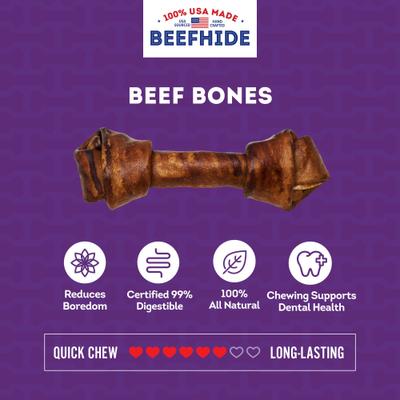 USA Beefhide Bones 9 to 10-in Beef Flavor Dog Chews