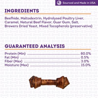 USA Beefhide Bones 9 to 10-in Beef Flavor Dog Chews