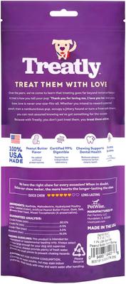 USA Beefhide Bones 9 to 10-in Peanut Butter Flavor Dog Chews