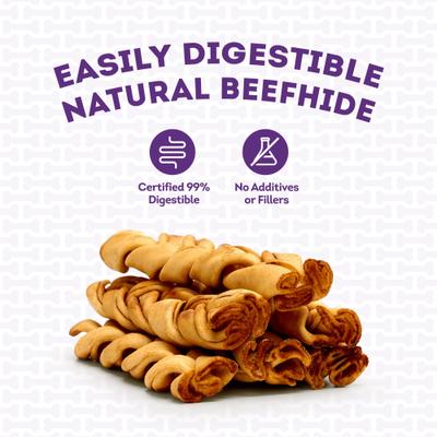 USA Beefhide Braids 7 to 8-in Chicken Flavor Dog Chews, 7 count