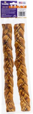 USA Beefhide Braids 12 to 13-in Chicken Flavor Dog Chews, 2 count