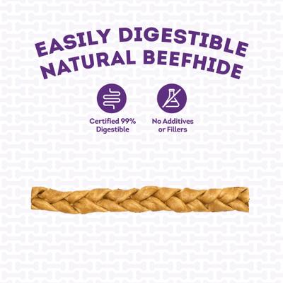 USA Beefhide Braids 12 to 13-in Chicken Flavor Dog Chews, 2 count