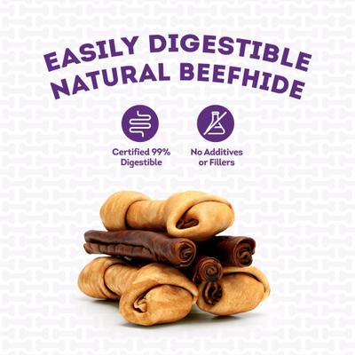 USA Beefhide Large Assorted Chicken & Beef Flavor Dog Chews, 6 count