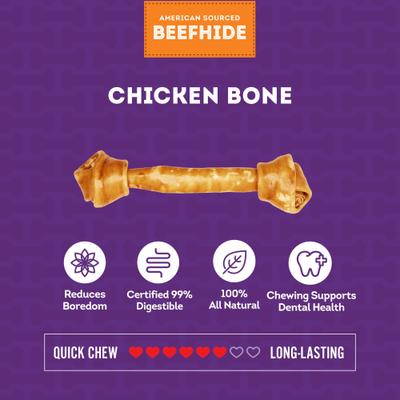 American Beefhide Bones 12 to 13-in Chicken Flavor Dog Chews