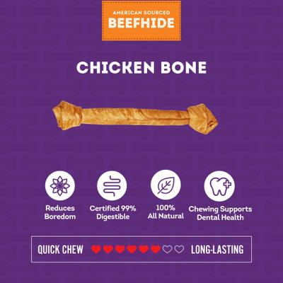 American Beefhide Bones 21 to 22-in Chicken Flavor Dog Chews