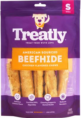 American Sourced Beefhide Rolls 4 to 5-in Chicken Flavor Dog Chews, 16 count