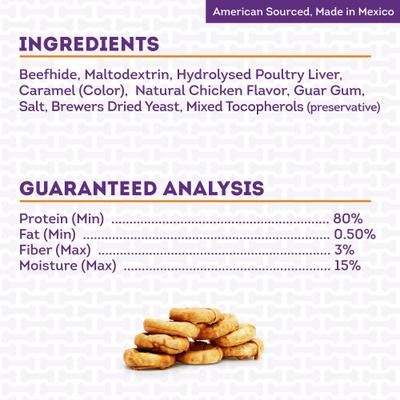 American Sourced Beefhide Donut 3 to 4-in Chicken Flavor Dog Chews, 8 count