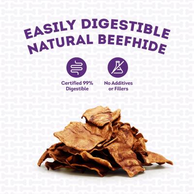 American Sourced Beefhide Chips Peanut Butter Flavor Dog Chews, 22-oz bag