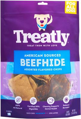 American Sourced Beefhide Chips Chicken & Beef Flavor Dog Chews, 22-oz bag