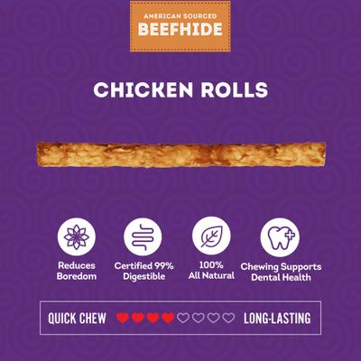 Beefhide Munchy Sticks 5-in Chicken Flavor Dog Chews, 40 count