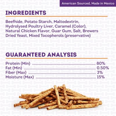 Beefhide Munchy Sticks 5-in Chicken Flavor Dog Chews, 40 count