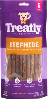 Beefhide Twist Sticks 5-in Peanut Butter Flavor Dog Chews, 1-lb bag