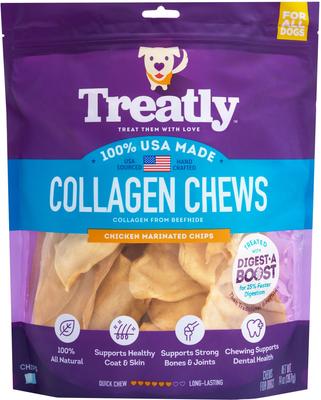 USA Collagen Chips Assorted Chicken Marinade Flavor Dog Chews, 14-oz bag
