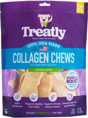 USA Collagen Chips Assorted Natural Flavor Dog Chews, 14-oz bag