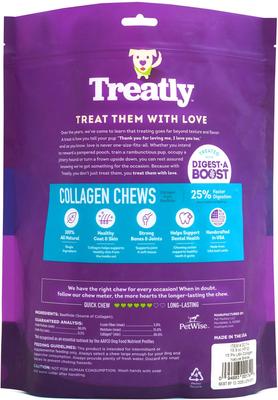 USA Collagen Braids 6 to 7-in Natural Flavor Dog Chew Treats, 15 count