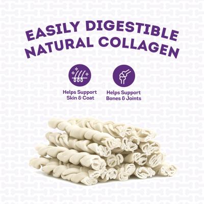 USA Collagen Braids 6 to 7-in Natural Flavor Dog Chew Treats, 15 count