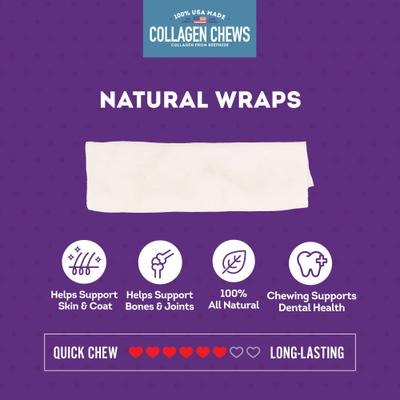 USA Collagen Wraps 6 to 7-in Natural Flavor Dog Chews, 12 count