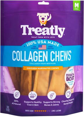 USA Collagen Wraps 6 to7-in Chicken Marinade Flavor Dog Chews, 12 count