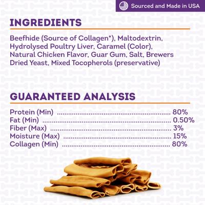 USA Collagen Wraps 6 to7-in Chicken Marinade Flavor Dog Chews, 12 count